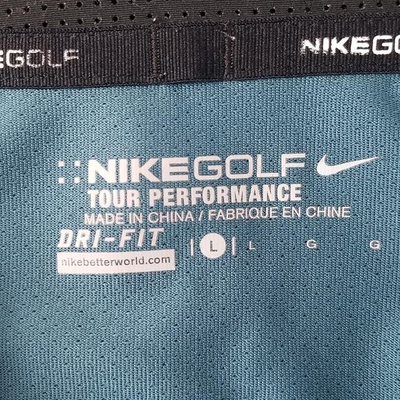 Nike Golf Polo Shirt Mens Large Blue U.S. Open 2014 Pinehurst No2 Dri-FIT - Picture 7 of 11